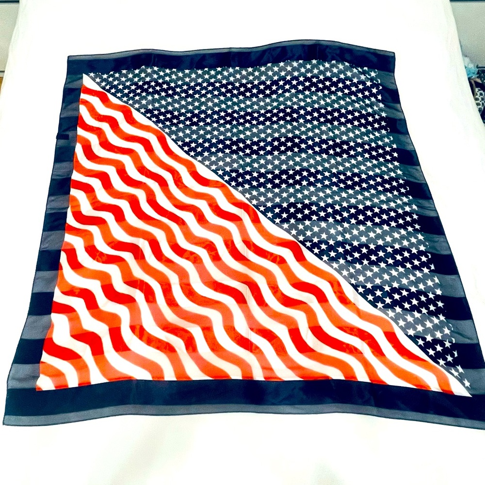 NEW USA American Patriotic Flag Scarf Shawl Pashmina Wrap